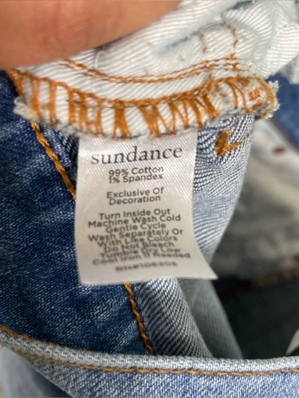 Sundance Embroidered Jeans Patch Work Floral Women Sz 31 Blue Straight Leg - Picture 10 of 10